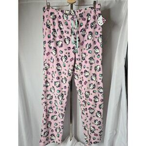 New Soft Plush Sanrio Hello Kitty Women Pajama Pants Size XL- Pink